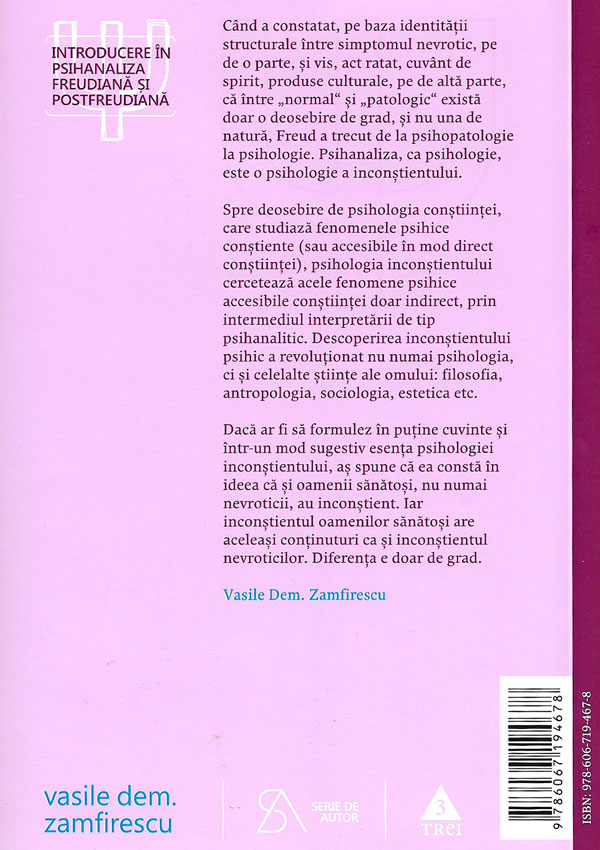 Introducere in psihanaliza freudiana si postfreudiana - Vasile Dem. Zamfirescu