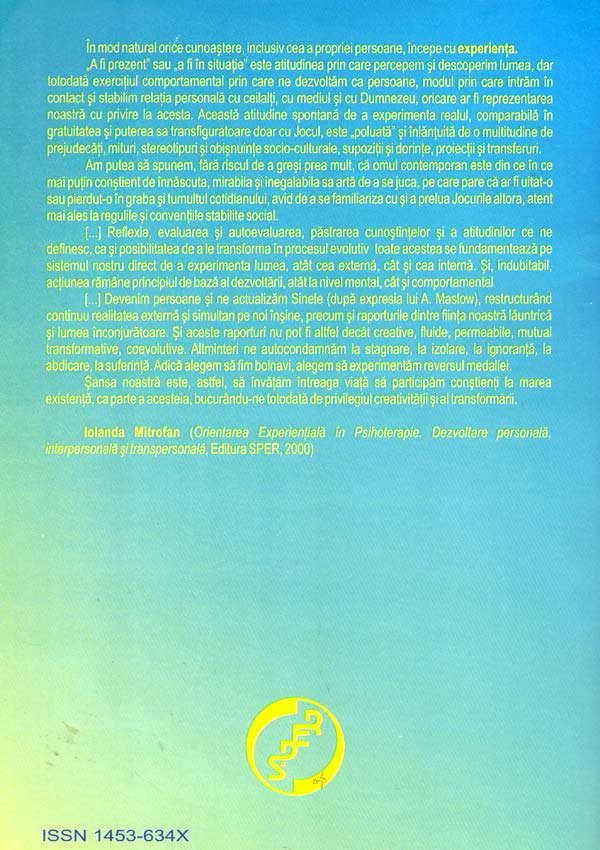 Revista de psihoterapie experientiala (Nr. 35, Septembrie 2006) - Autori multipli 