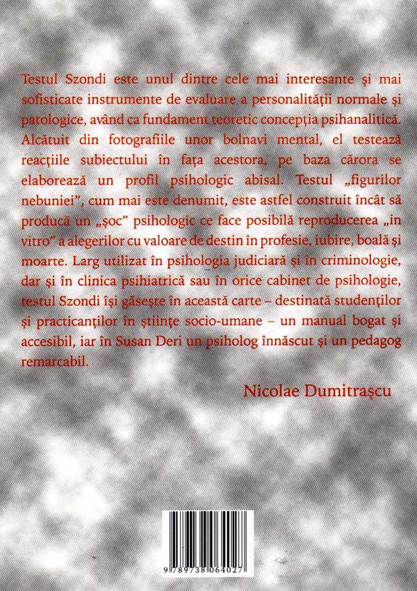 Introducere in testul Szondi - Susan Deri