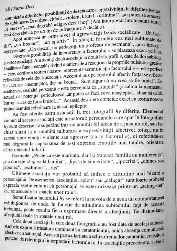 Introducere in testul Szondi - Susan Deri