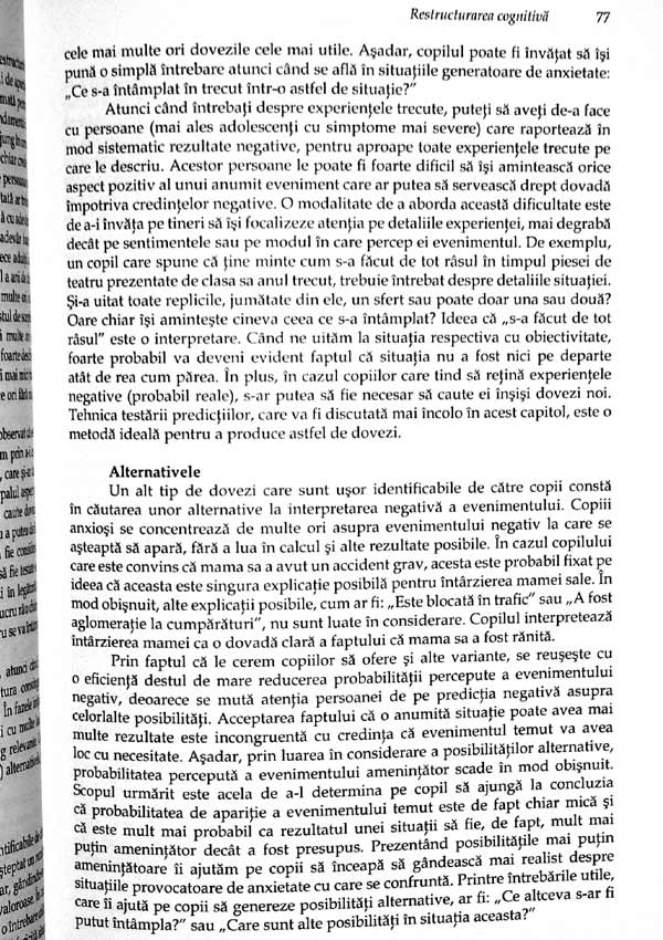 Tratamentul anxietatii la copii si adolescenti. O abordare fundamentata stiintific - Ronald Rapee