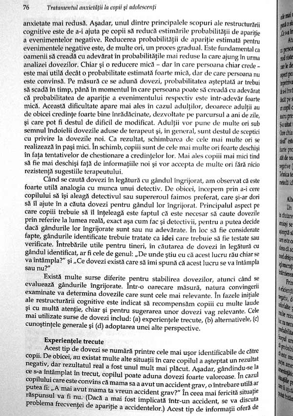 Tratamentul anxietatii la copii si adolescenti. O abordare fundamentata stiintific - Ronald Rapee