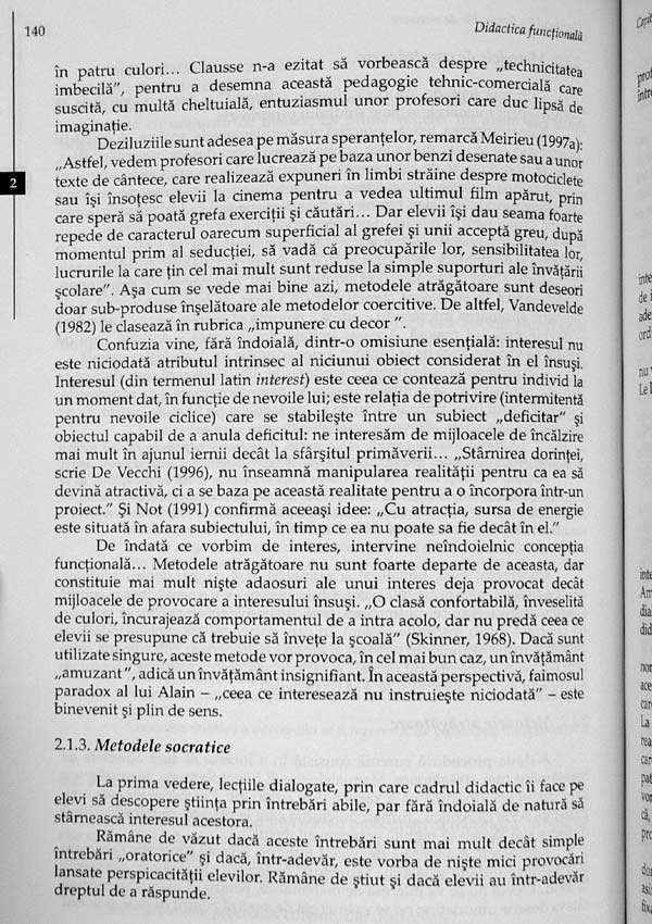 Didactica functionala. Obiective, strategii, evaluare. Cognitivismul operant - Michel Minder