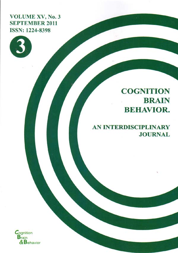 Cognition, Brain, Behavior. An Interdisciplinary Journal (September 2011) - Autori multipli 