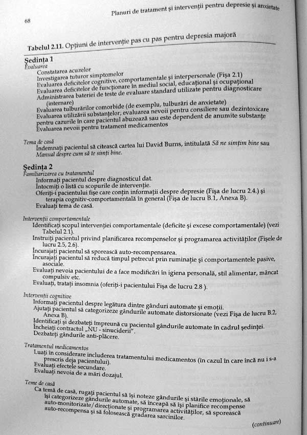 Planuri de tratament si interventii pentru depresie si anxietate - Robert L. Leahy