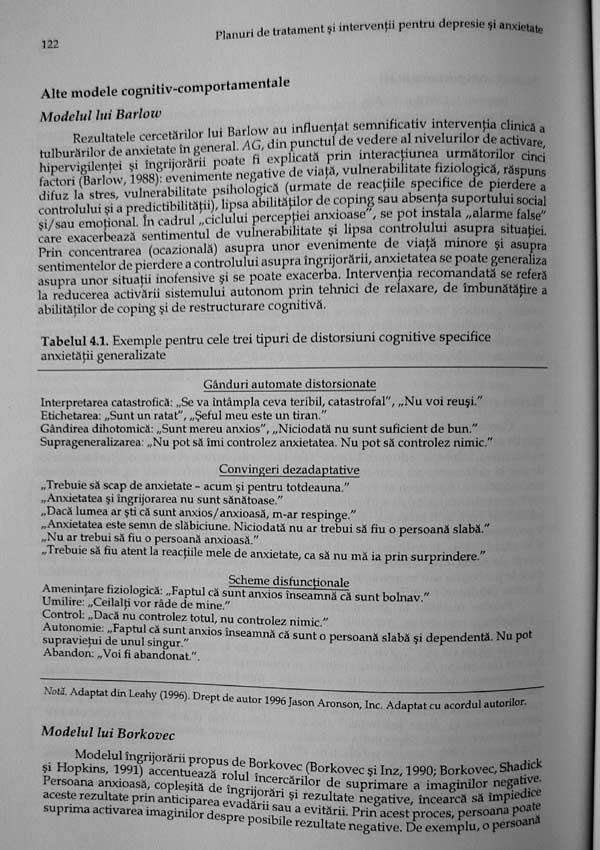 Planuri de tratament si interventii pentru depresie si anxietate - Robert L. Leahy