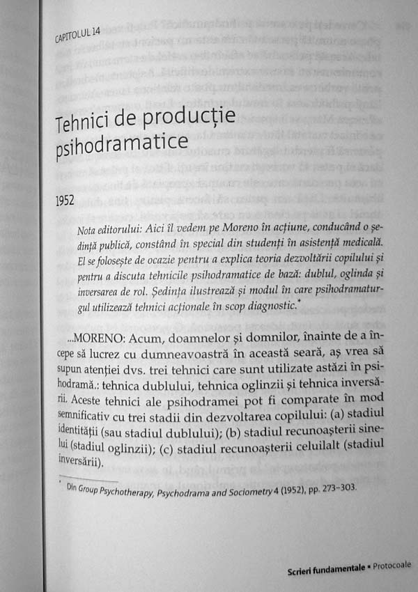 Scrieri fundamentale. Despre psihodrama, metoda de grup si spontaneitate - Jacob Levy Moreno