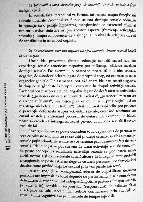 Abordarea cognitiv-comportamentala in sexologie - Viorel Lupu