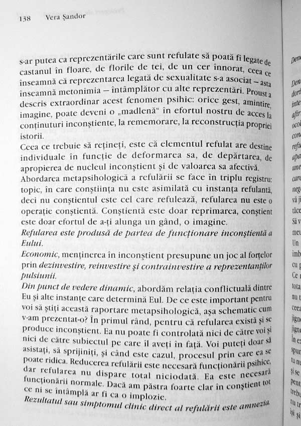Itinerar de psihanaliza - Vera Sandor