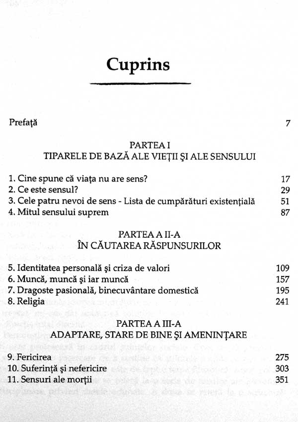 Sensuri ale vietii - Roy F. Baumeister