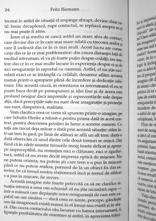Formele fundamentale ale angoasei. Studiu de psihologie abisala - Fritz Riemann