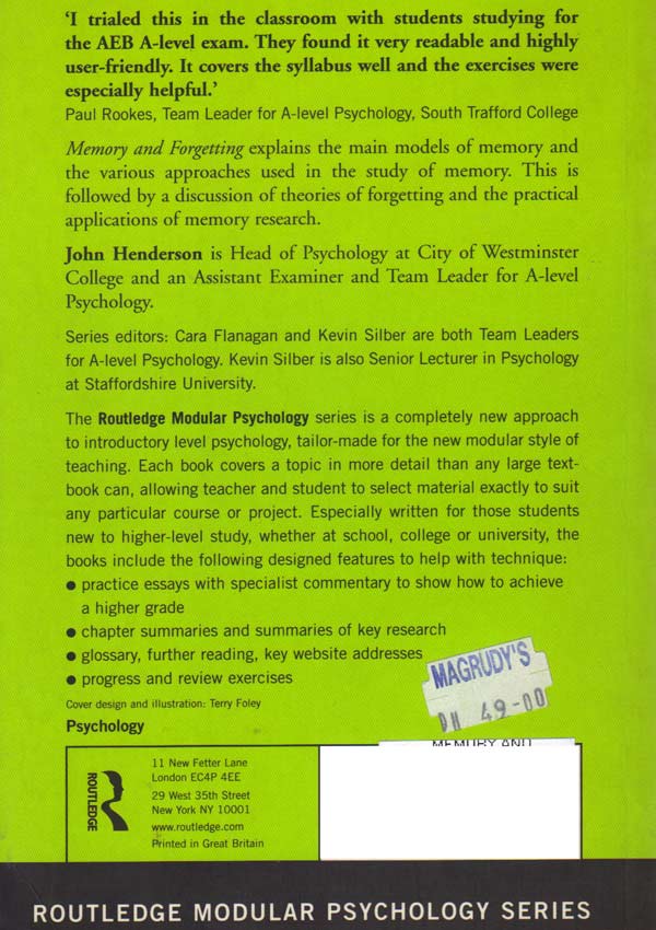Memory and Forgetting - John Henderson