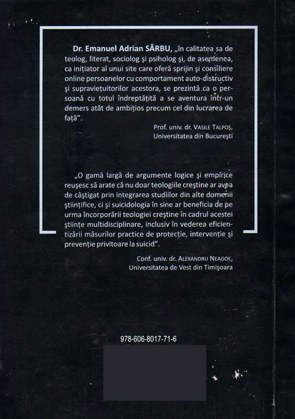 Suicidologie integrativa - Emanuel Adrian Sarbu