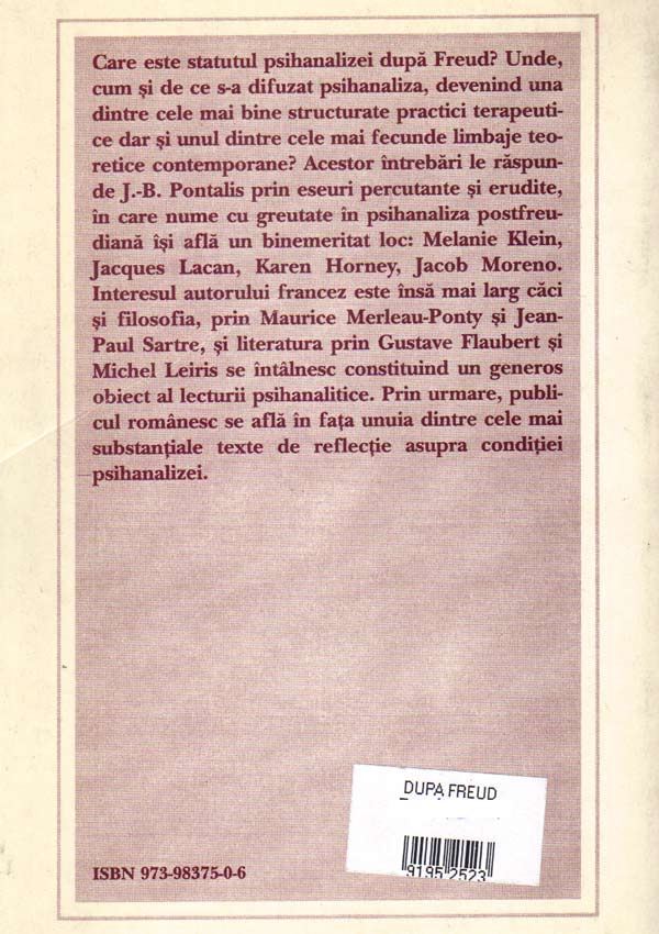 Dupa Freud - J.-B. Pontalis