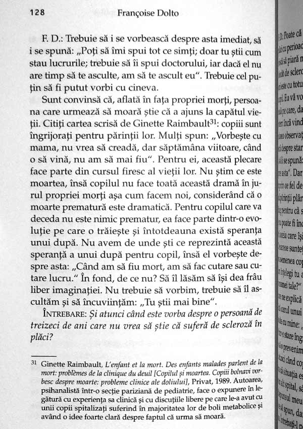 Ce sa le spunem copiilor - cand sunt foarte mici, cand sunt tristi, cand sunt bolnavi, cand se bucura - Francoise Dolto