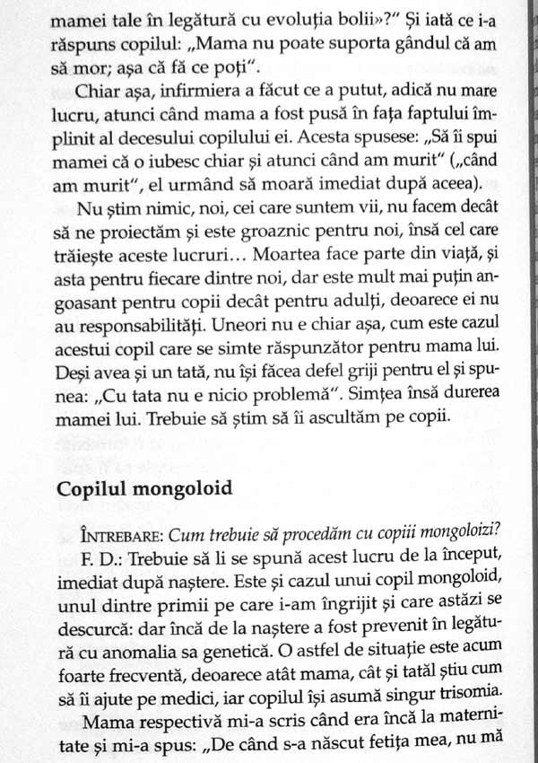 Ce sa le spunem copiilor - cand sunt foarte mici, cand sunt tristi, cand sunt bolnavi, cand se bucura - Francoise Dolto