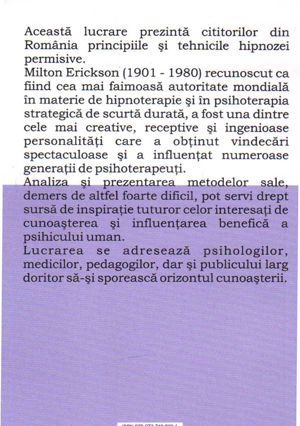 Psihoterapii moderne. Noua hipnoza ericksoniana - Irina Holdevici