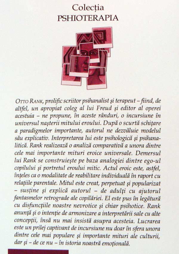 Mitul nasterii eroului. O interpretare psihologica a mitologiei - Otto Rank