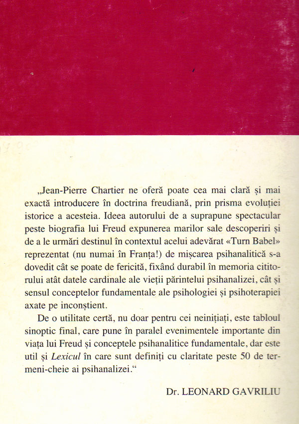 Introducere in psihanaliza lui Sigmund Freud - Jean-Pierre Chartier