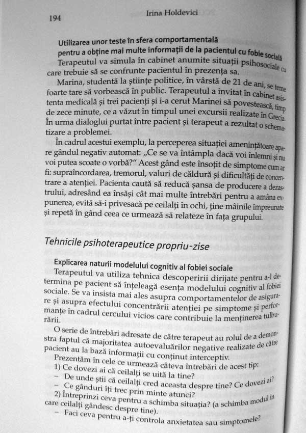 Tratat de psihoterapie cognitiv-comportamentala - Irina Holdevici