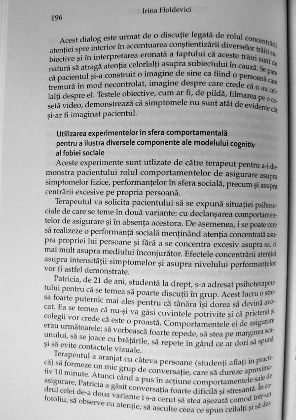 Tratat de psihoterapie cognitiv-comportamentala - Irina Holdevici