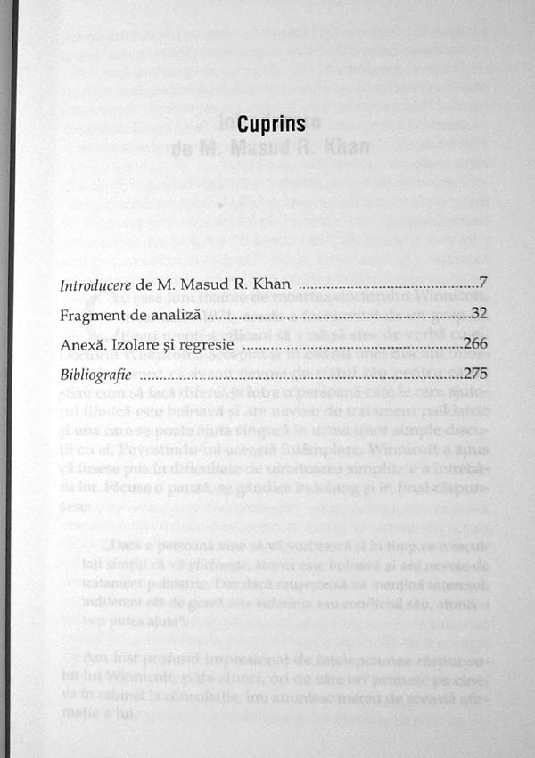 Sustinere si interpretare. Fragment de analiza. Opere (vol. 5) - Donald Woods Winnicott