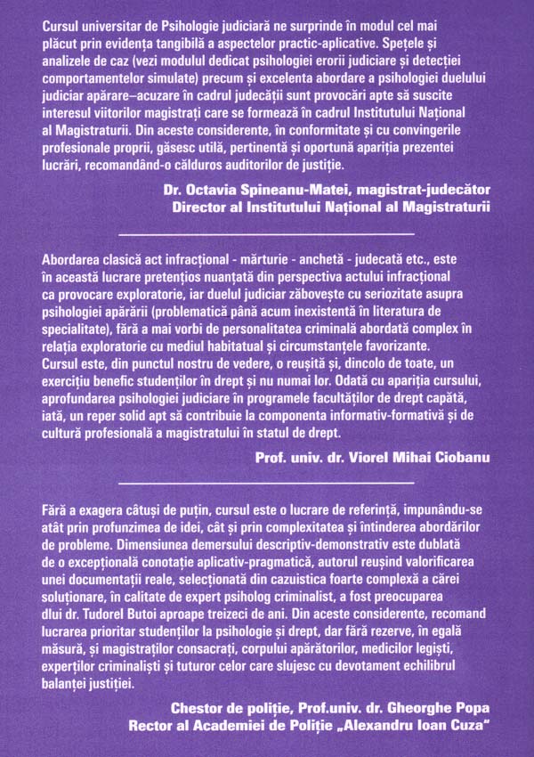 Psihologie judiciara - Tudorel Butoi