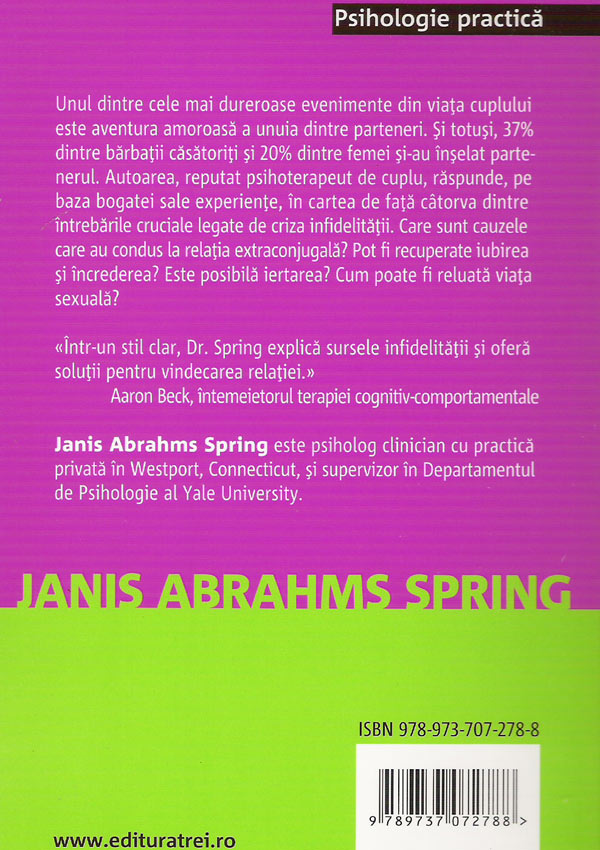 Dupa aventura. Cum sa vindecam durerea si sa restabilim increderea cand un partener a fost infidel - Janis Abrahms Spring