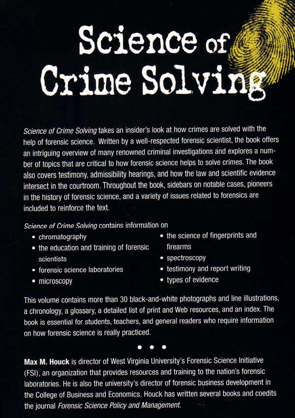 Science of Crime Solving - Max M. Houck