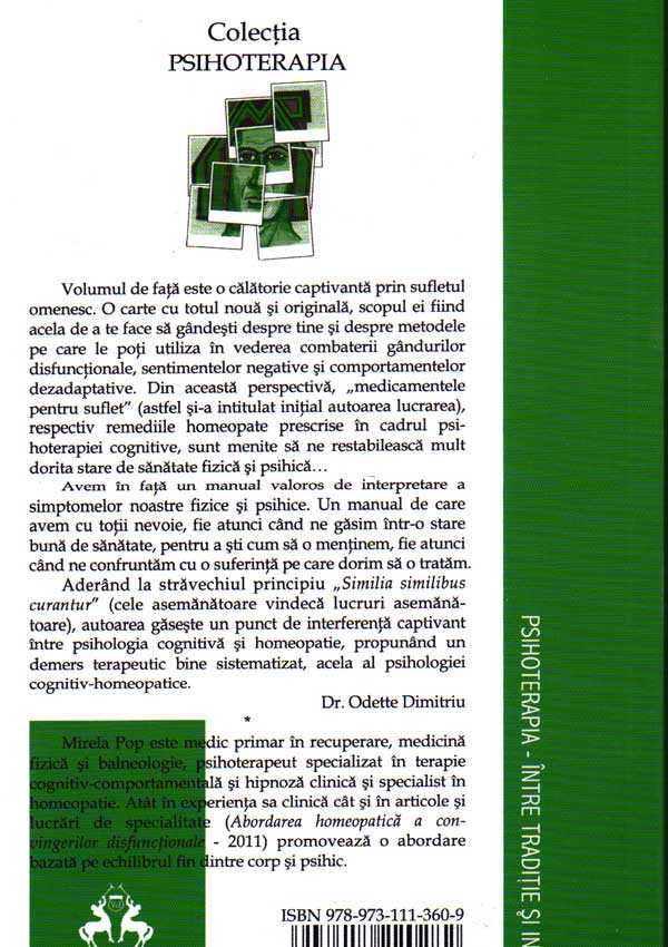 Homeopatie in psihoterapie. Remedii in terapia cognitiv-comportamentala - Mirela Pop